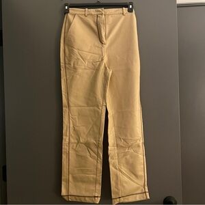 Tan faux leather pants